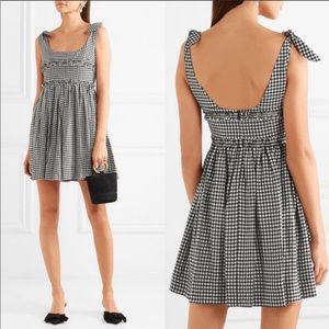 NWT Alexa Chung Ballerina Gingham Crepe Mini Dress